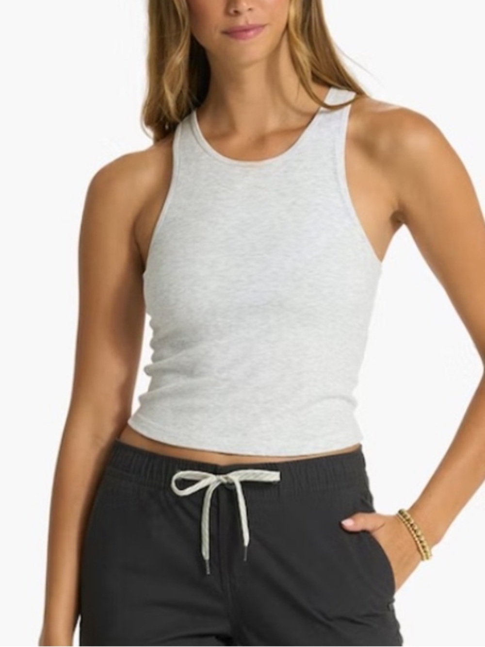 Vuori Black and Gray Plyo Tops